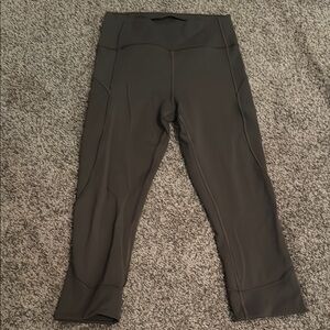 EUC army green Lululemon crops